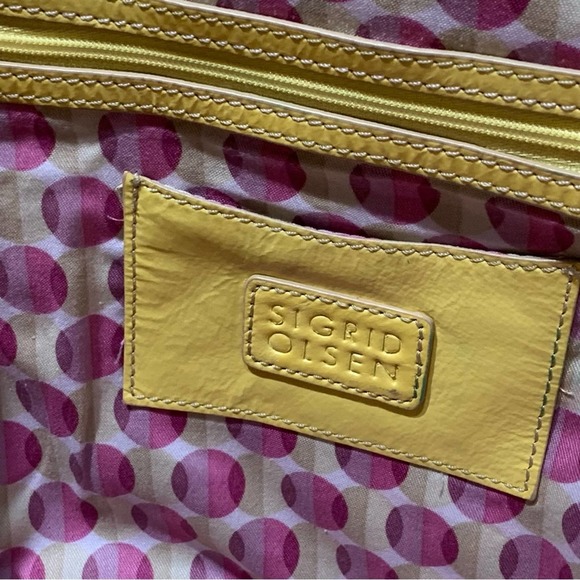 Sigrid Olsen - Large Yellow Patent Leather Tote, GUC - Picture 14 of 16